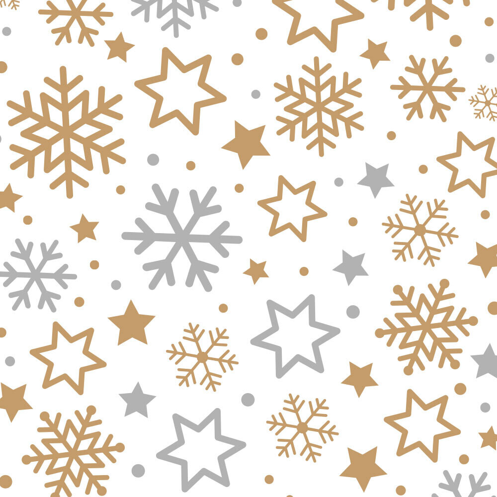 DECORA Treat Bags with flat bottom -SNOWFLAKES &amp; STARS 20τμχ - Σακουλάκια για γλυκά με Χιονονιφάδες ∞∞∞