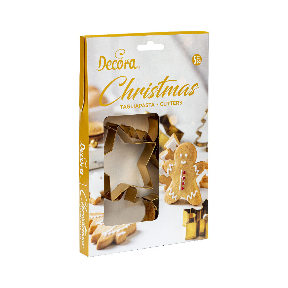 DECORA Christmas Cutters Σετ 5 Μεταλλικά κουπ πατ χριστουγεννιάτικα