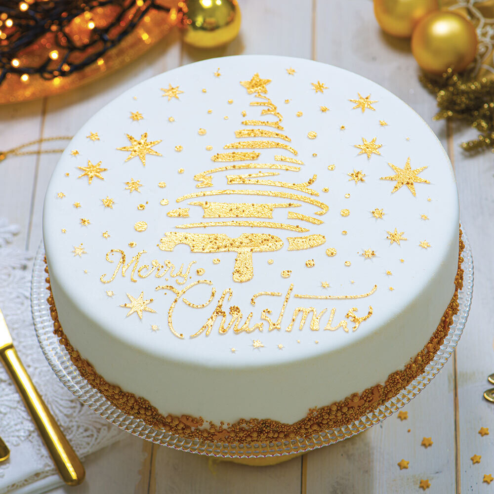 DECORA Stencil -CHRISTMAS TREE &amp; STARS -Στένσιλ Χριστουγεννιάτικο Δέντρο και Αστέρια