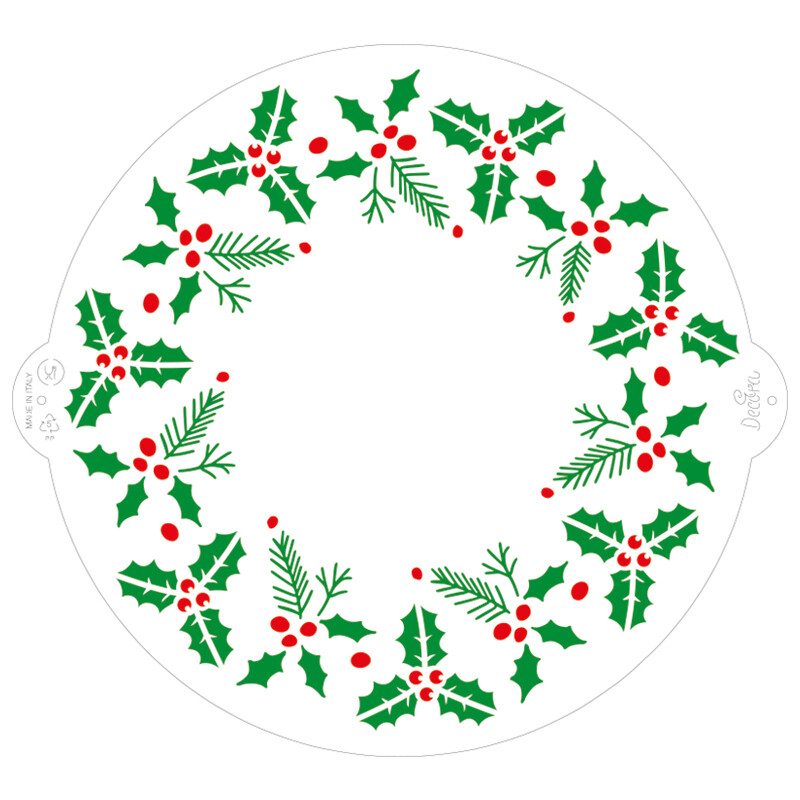 DECORA Stencil -GARLAND WREATH -Στένσιλ Χριστουγεννιάτικο Στεφάνι