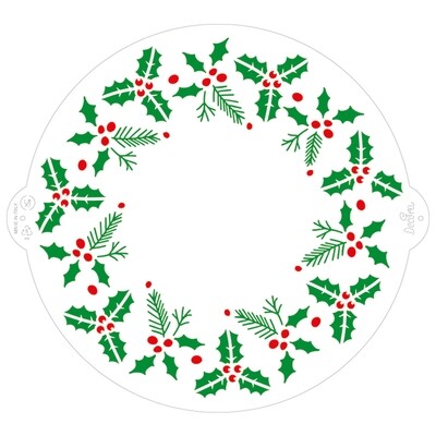 DECORA Stencil -GARLAND WREATH -Στένσιλ Χριστουγεννιάτικο Στεφάνι