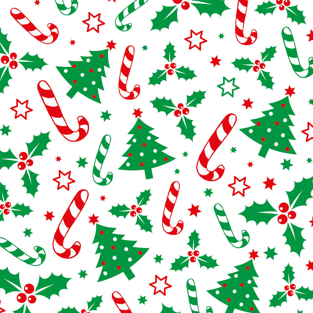 SALE!!! DECORA Treat Bags with flat bottom -HOLLY, TREES &amp; CANDY CANES 20τμχ - Σακουλάκια για γλυκά με Χριστουγεννιάτικα Δέντρα ∞∞∞