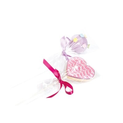 DECORA Transparent bags for biscuits, candies and cake pops 50τμχ - Διάφανα Σακουλάκια για γλυκά
