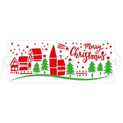 DECORA Stencil -LANDSCAPE CHRISTMAS DESIGN -Στένσιλ Χριστουγεννιάτικο Τοπίο