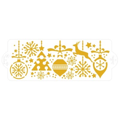 DECORA Stencil -OBLONG CHRISTMAS DESIGN -Στένσιλ Χριστουγεννιάτικα Σχέδια