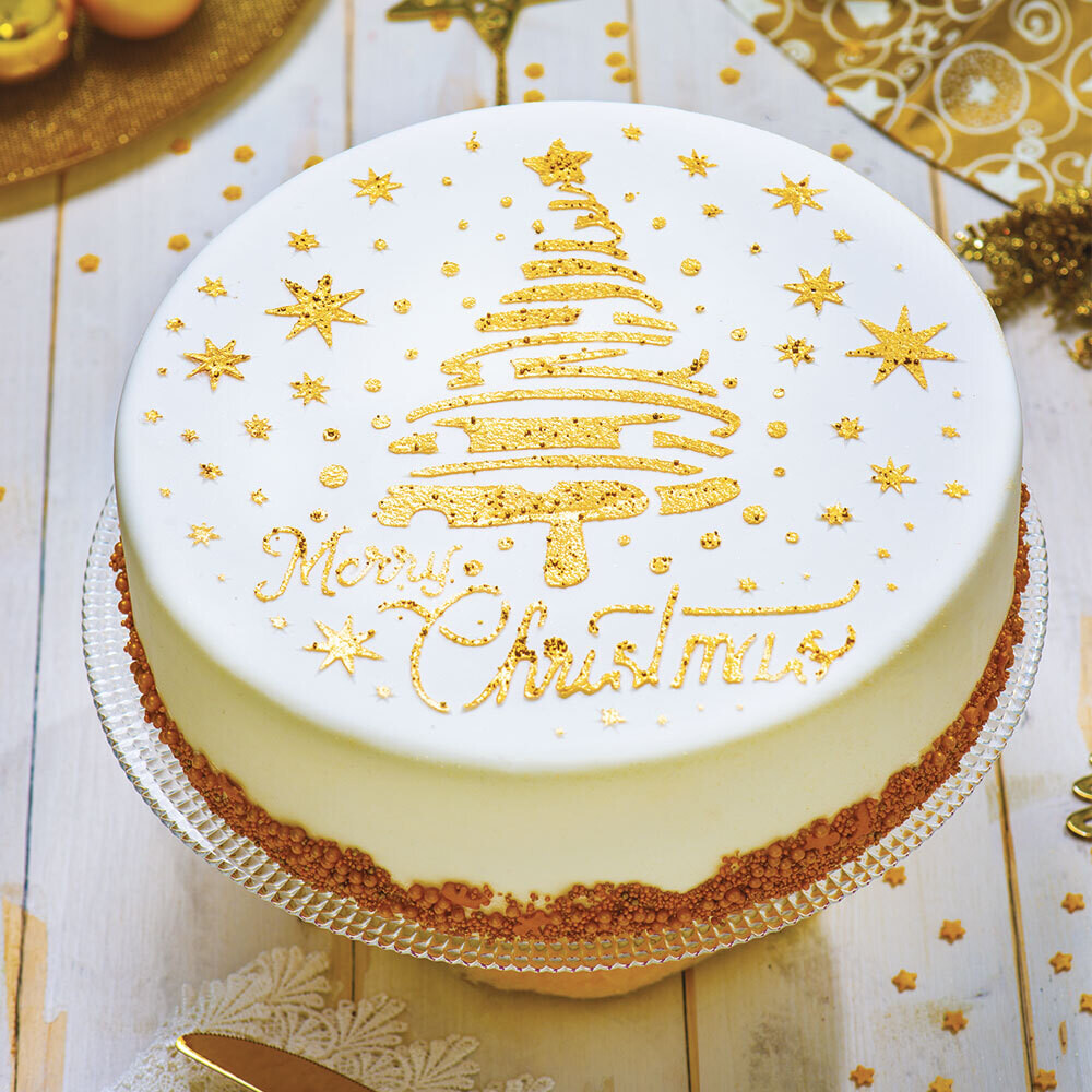 DECORA Stencil -CHRISTMAS TREE &amp; STARS -Στένσιλ Χριστουγεννιάτικο Δέντρο και Αστέρια