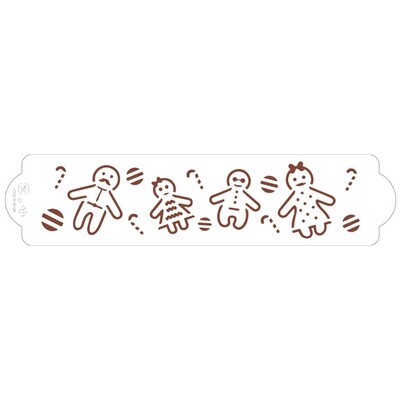 DECORA Stencil -GINGERBREAD FAMILY -Στένσιλ Χριστουγεννιάτικο Μπισκοτοοικογένεια