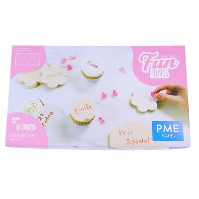 PME Fun Fonts -COOKIES &amp; CUPCAKES Collection 3 -Σφραγίδες  Γράμματα  &amp; Αριθμοί 66τεμ Μικρό Μέγεθος