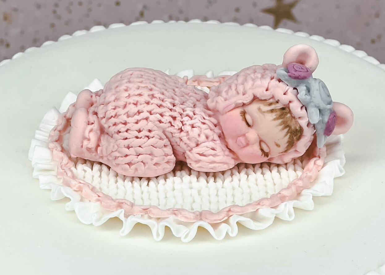 SALE!!! Karen Davies BABY -DRESSED in knitted onesie-Καλούπι Σιλικόνης Μωράκι Ντυμένο με πλεκτό Φορμάκι