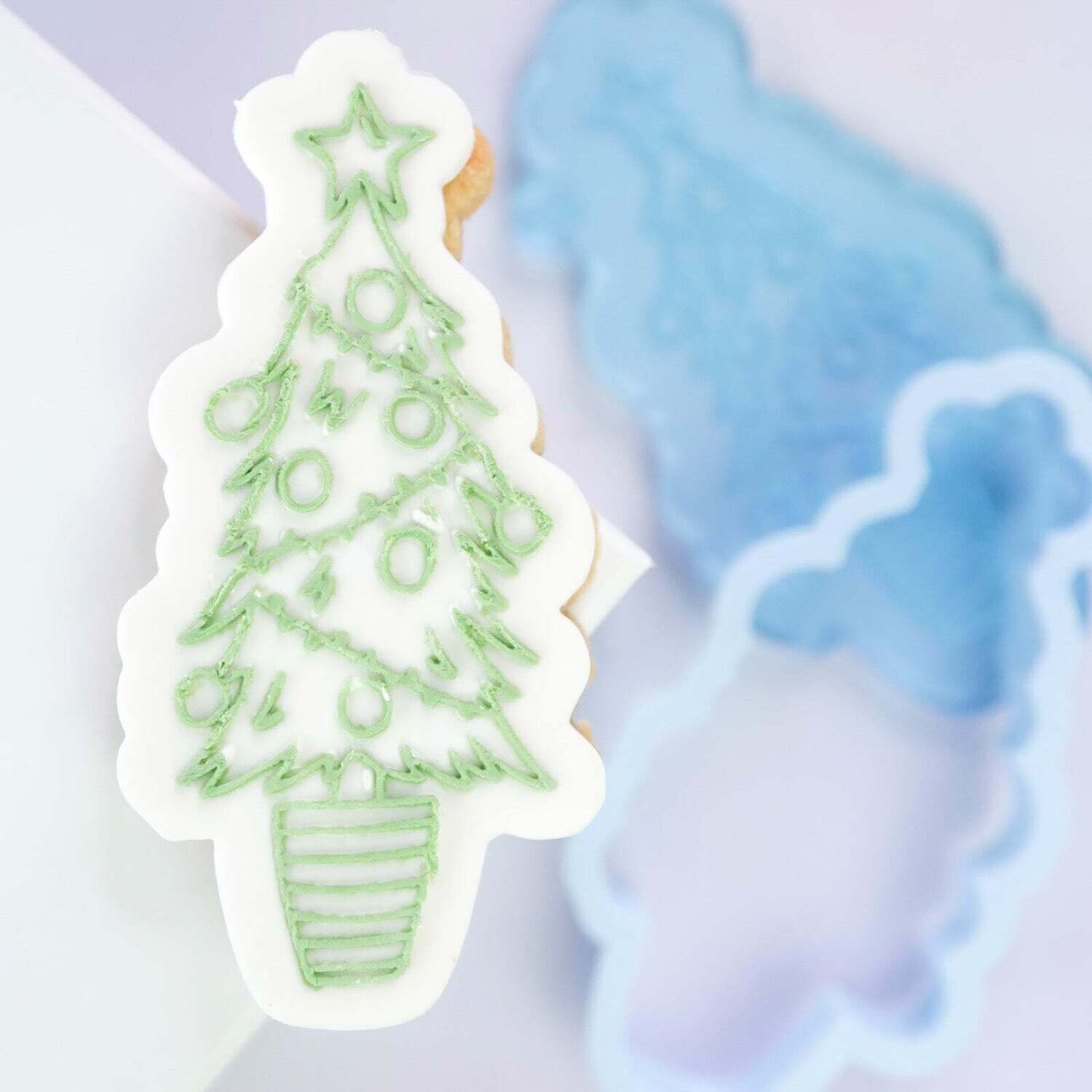 Sweet Stamp -OUTboss Stamp &#39;n Cut -CHRISTMAS TREE DESIGN 2- Κουπ Πατ και Σφραγίδα Χριστουγεννιάτικο Δέντρο με Λαμπάκια