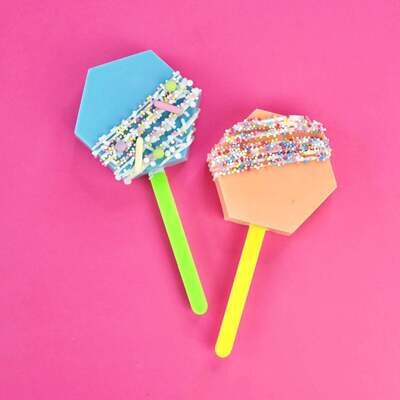 Sweet Stamp Popsicle HEXAGON Cake Chocolate Mould - Πλαστικό Καλούπι Κατασκευής Popsicle Εξάγωνο