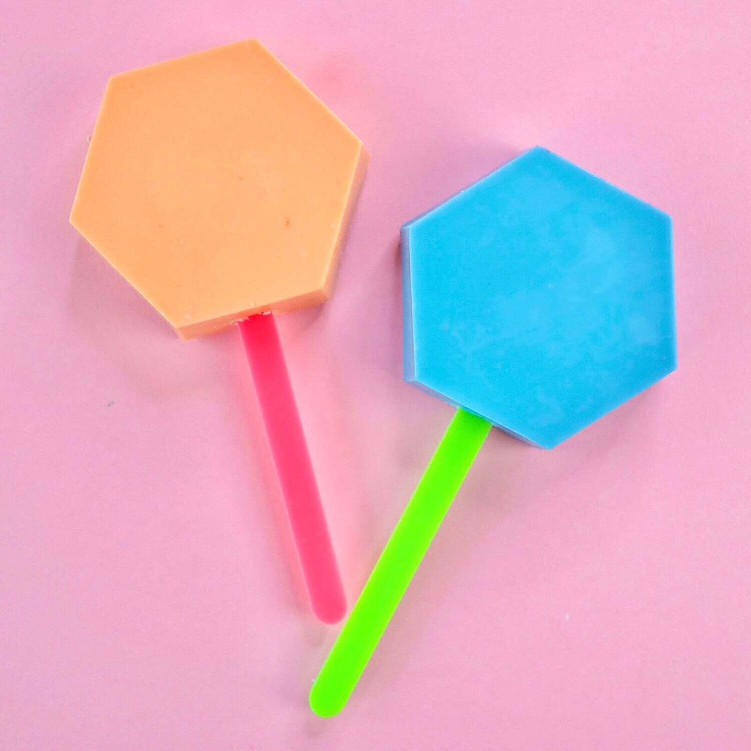 Sweet Stamp Popsicle HEXAGON Cake Chocolate Mould - Πλαστικό Καλούπι Κατασκευής Popsicle Εξάγωνο