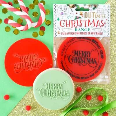 Sweet Stamp -OUTboss Christmas -TRADITIONAL &#39;Merry Christmas&#39; - Χριστουγεννιάτικη Σφραγίδα &#39;Merry Christmas&#39;