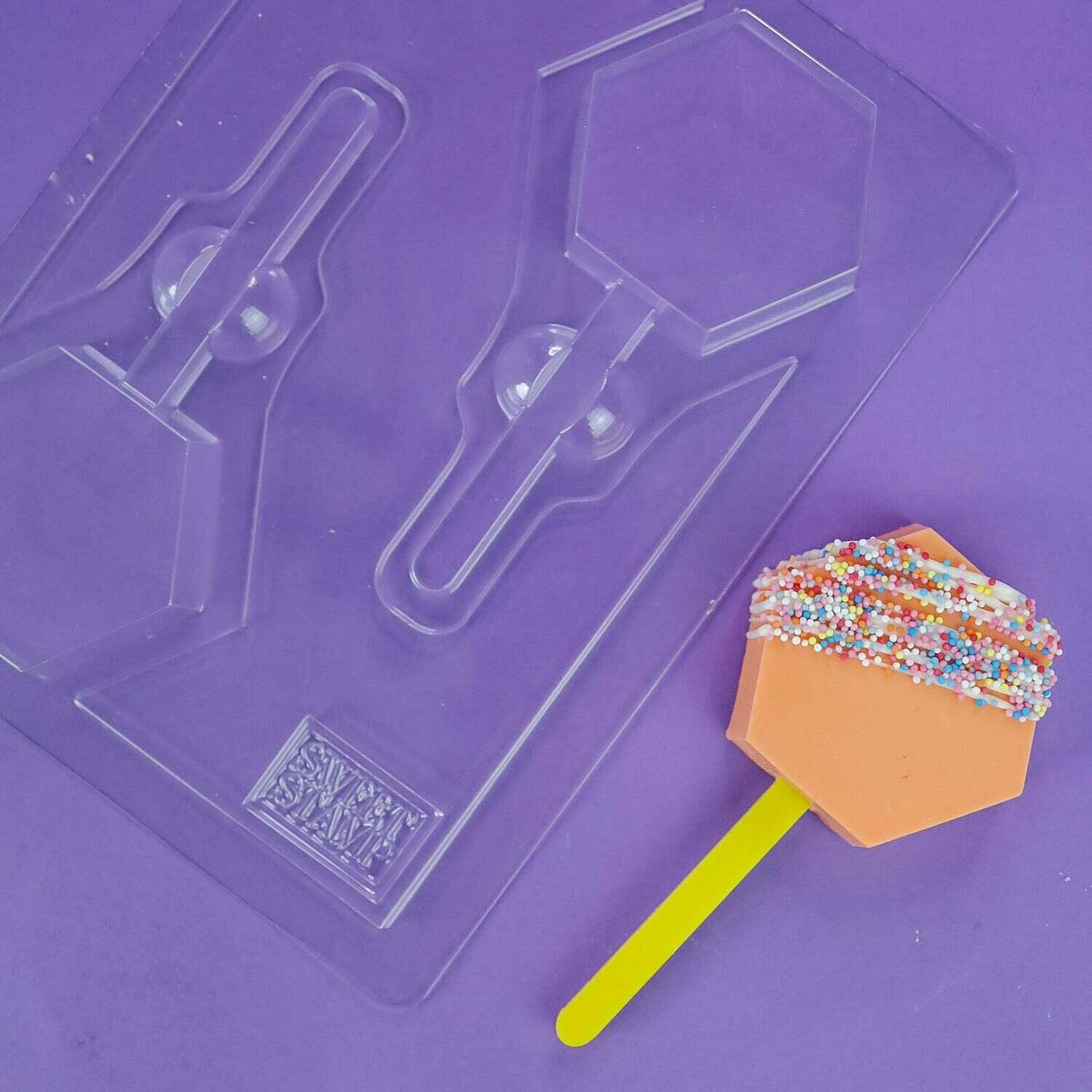 Sweet Stamp Popsicle HEXAGON Cake Chocolate Mould - Πλαστικό Καλούπι Κατασκευής Popsicle Εξάγωνο