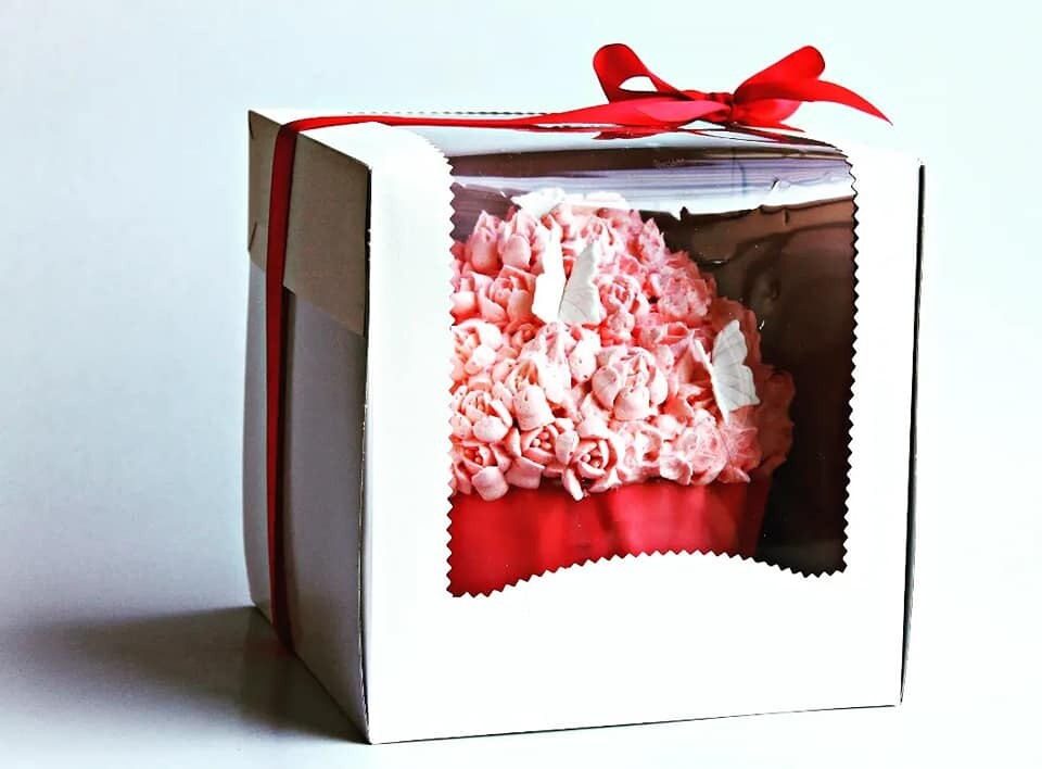 CUBED WINDOW BOX 20εκ -Κουτί κύβος για Μπισκοτόδεντρα &amp; Μπισκοτόσπιτο -