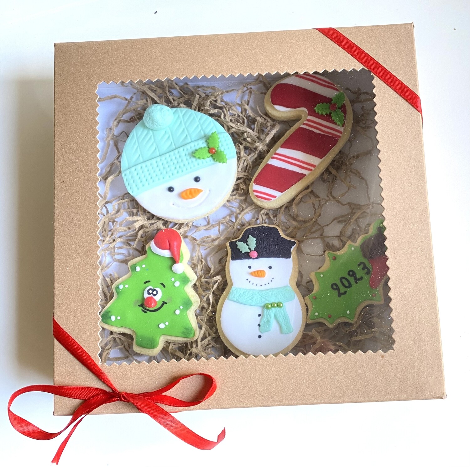 Box for Sweets KRAFT 20x20x8εκ - Κουτί για Γλυκά Καφέ/Μπεζ
