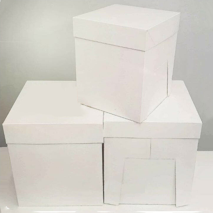 White Tall Cake Box -Ψηλό Κουτί 35εκ με Ύψος 33εκ