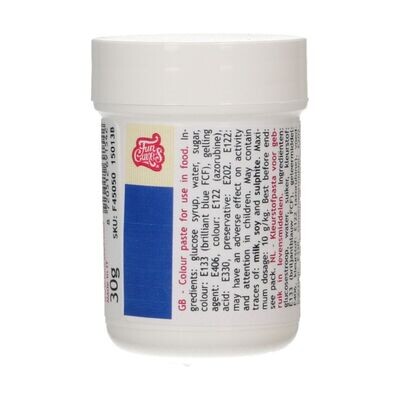 FunCakes FunColours PASTE -ROYAL BLUE - Χρώμα σε Πάστα - Βασιλικό Μπλε  30γρ