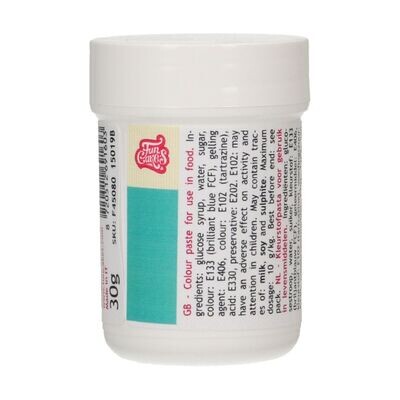 FunCakes FunColours PASTE -TURQUOISE - Χρώμα σε Πάστα - Τιρκουάζ 30γρ FunCakes FunColours PASTE -TURQUOISE - Χρώμα σε Πάστα - Τιρκουάζ 30γρ