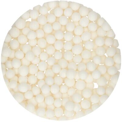 FunCakes Sugar Pearls -LARGE WHITE 80g - Μείγμα Ζαχαρωτών Πέρλες Λευκές Μεγάλες