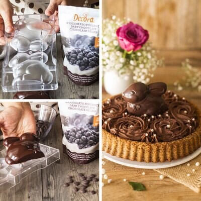 SALE!!! DECORA Chocolate Mould -BUNNY 13cm - Καλούπι για Σοκολατένιο Λαγουδάκι 13εκ