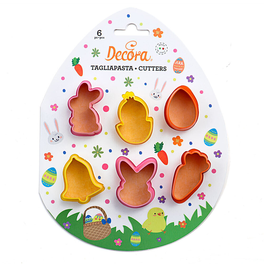 DECORA Easter Mini Cutters 6τμχ - Σετ 6τμχ μικρά πλαστικά κουπ πατ Πασχαλινά