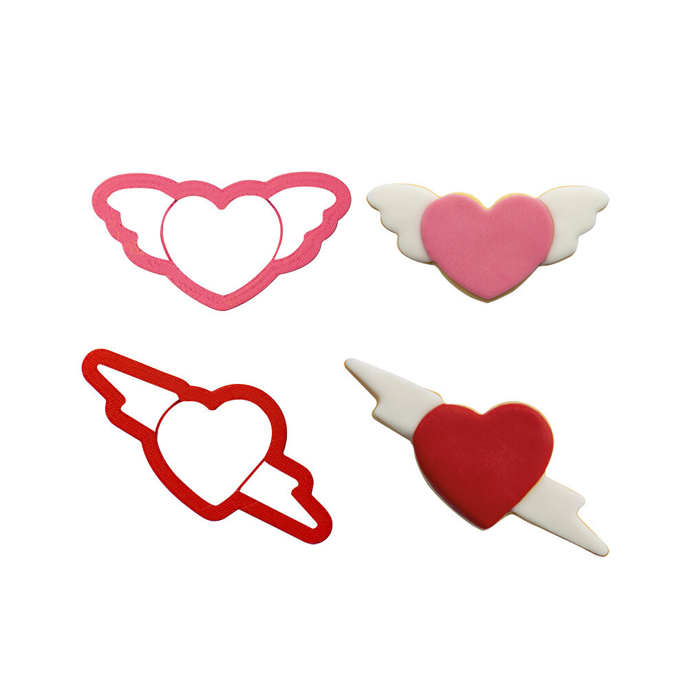 DECORA Cutters -LOVE HEARTS - Σετ 2 πλαστικά Κουπ πατ Καρδιές
