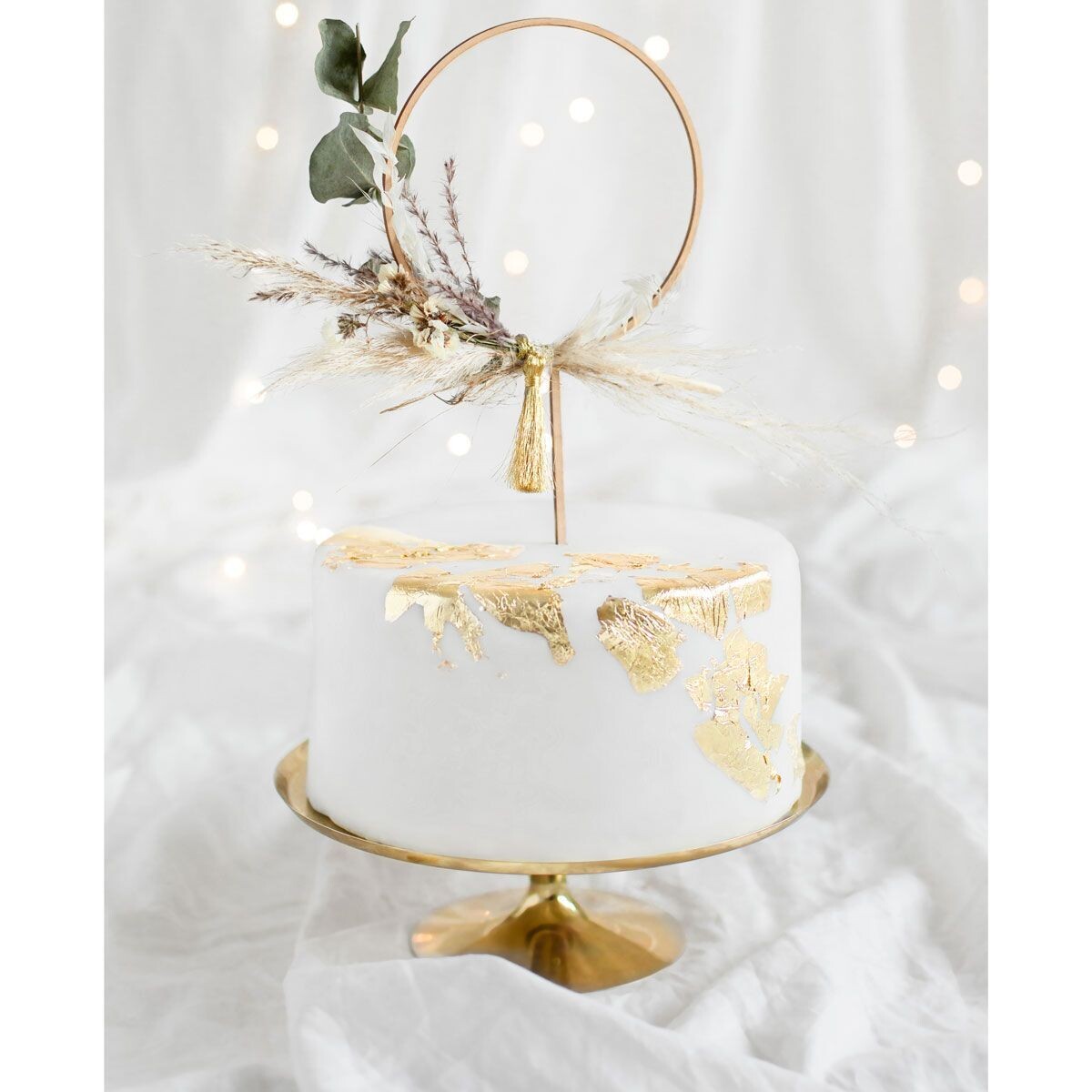PartyDeco Wooden Cake Topper Hoop 24.5 cm - Ξύλινο Τόπερ Στρογγυλό