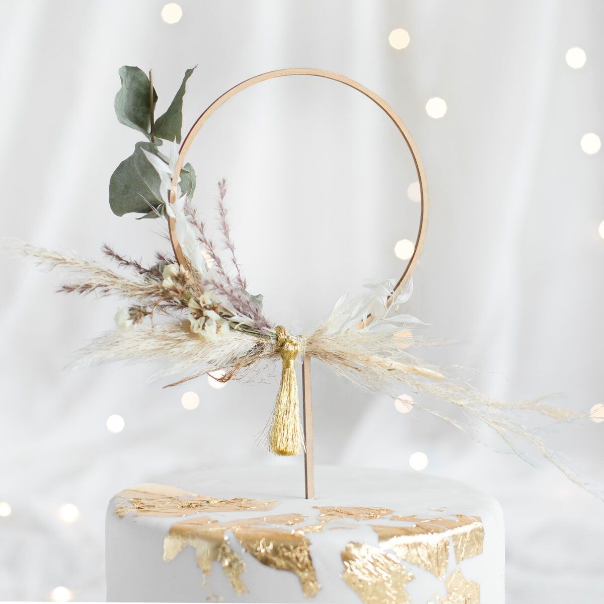 PartyDeco Wooden Cake Topper Hoop 24.5 cm - Ξύλινο Τόπερ Στρογγυλό