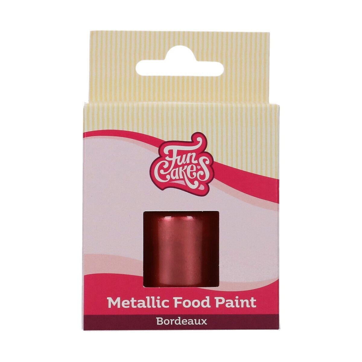 FunCakes Edible Metallic Food Paints -BORDEAUX -Μεταλλικό Βρώσιμο Χρώμα Ζωγραφικής Μπορντώ -30ml