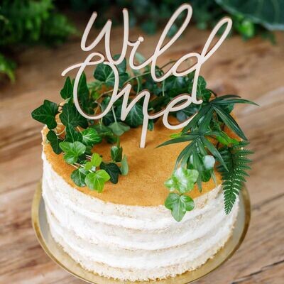 PartyDeco Cake Wooden Topper 'WILD ONE' - Ξύλινο Τόπερ Τούρτας