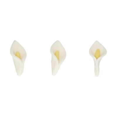 FunCakes Sugar Decorations White Calla 24τμχ - Βρώσιμα ζαχαρωτά λουλούδια Άσπρα Κρινάκια/Κάλλες