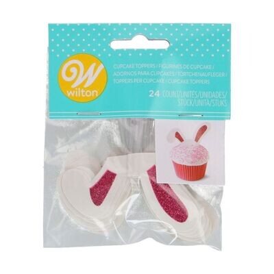 Wilton Glitter Bunny Ear Picks 24 τμχ - Διακοσμητικά Τόπερ Αυτιά Κουνελιού/Λαγού
