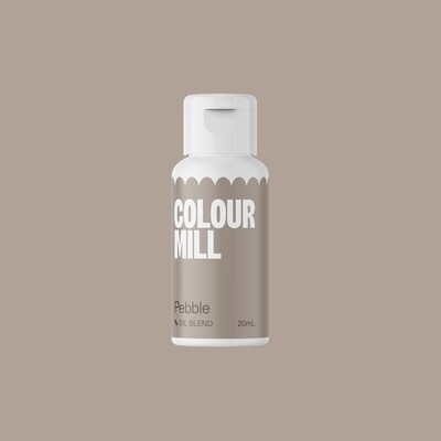 Colour Mill Oil Based Gel Colour - PEBBLE 20ml - Χρώμα Σοκολάτας σε Τζελ Γκρι/Μπεζ
