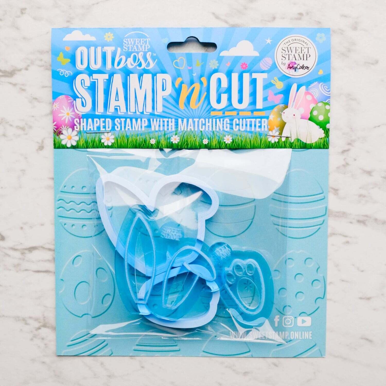 Sweet Stamp -OUTboss Stamp &#39;n Cut -BUNNY CUPCAKE KIT -Κουπ Πατ και σφραγίδα Κουνελάκι για Καπκέικ