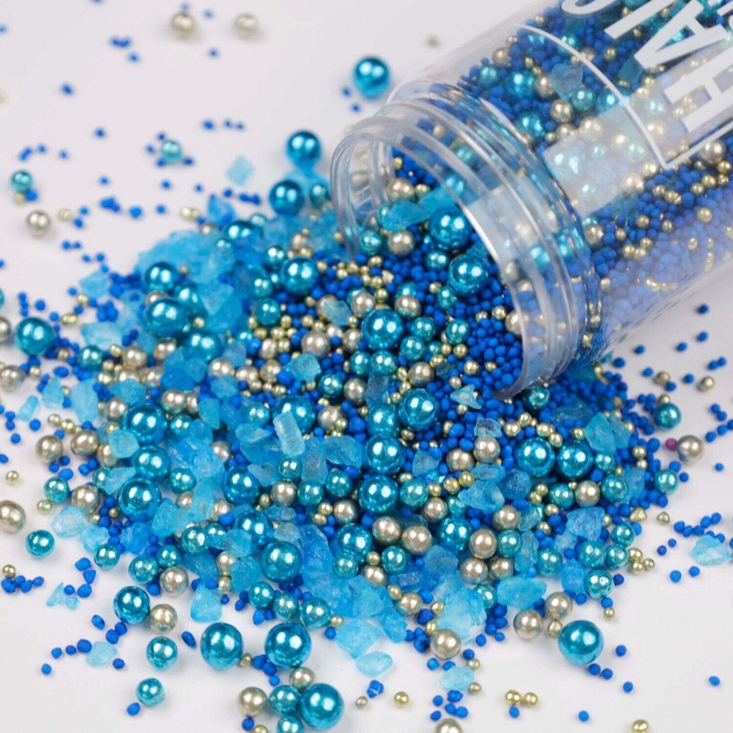 Halo Sprinkles MIX -NOOR 125γρ - Μείγμα Ζαχαρωτών σε Μπλε και Χρυσές Αποχρώσεις