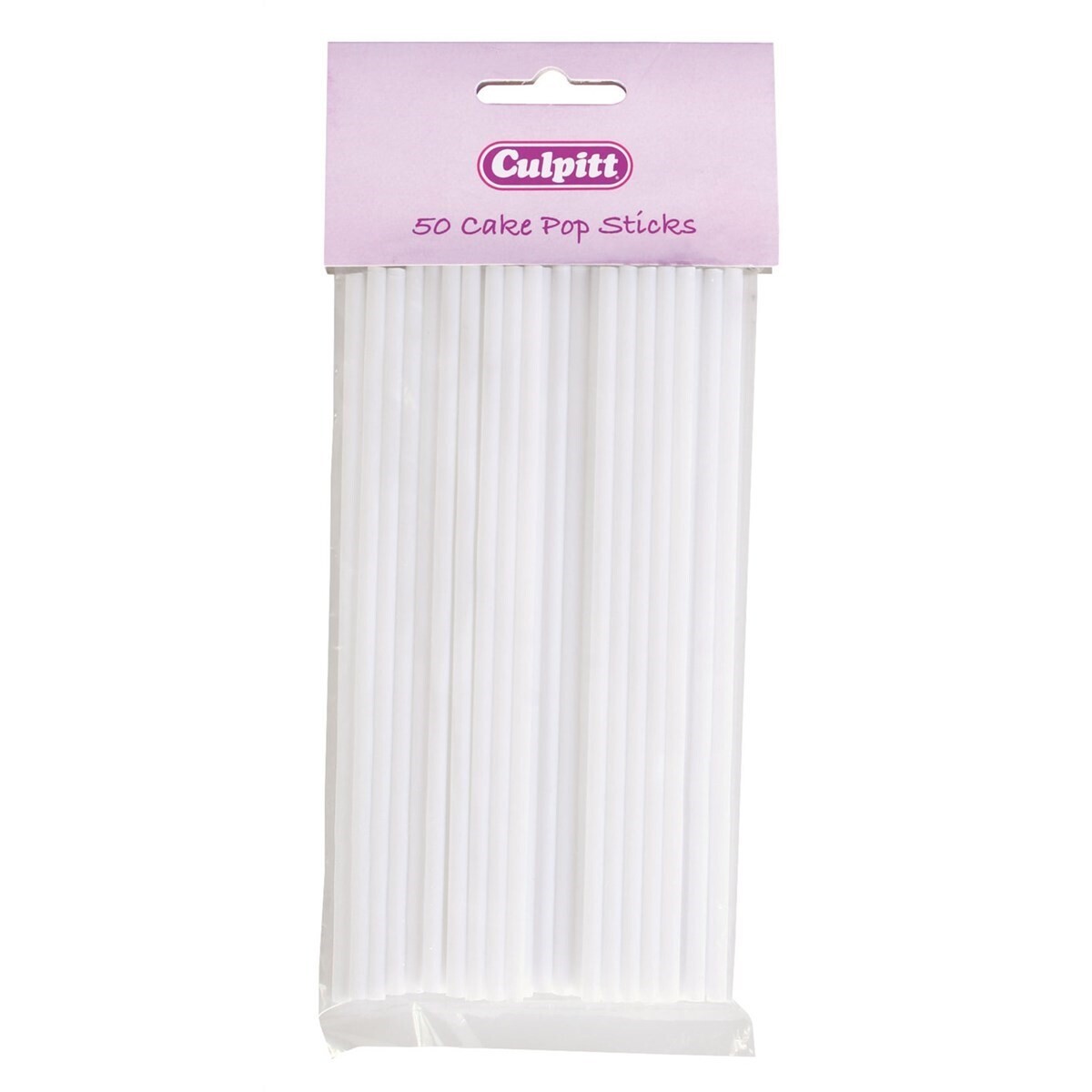 Culpitt Cake Pop Sticks -WHITE Plastic - Πλαστικά Στικ για Cake Pops -Λευκά 50τεμ