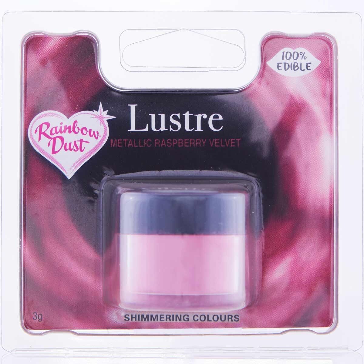 Rainbow Dust Edible Dust -Metallic RASPBERRY VELVET -Βρώσιμη Σκόνη Μεταλλική Κόκκινο του Βατόμουρου