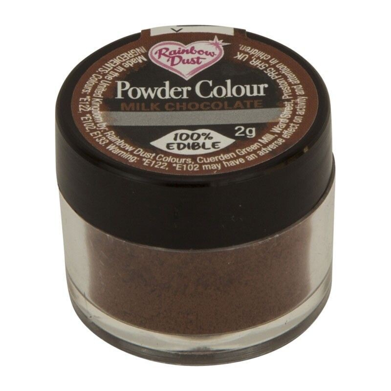 Rainbow Dust Edible Dust -Matt MILK CHOCOLATE -Βρώσιμη Σκόνη Ματ Χρώμα  Σοκολάτας Γάλακτος
