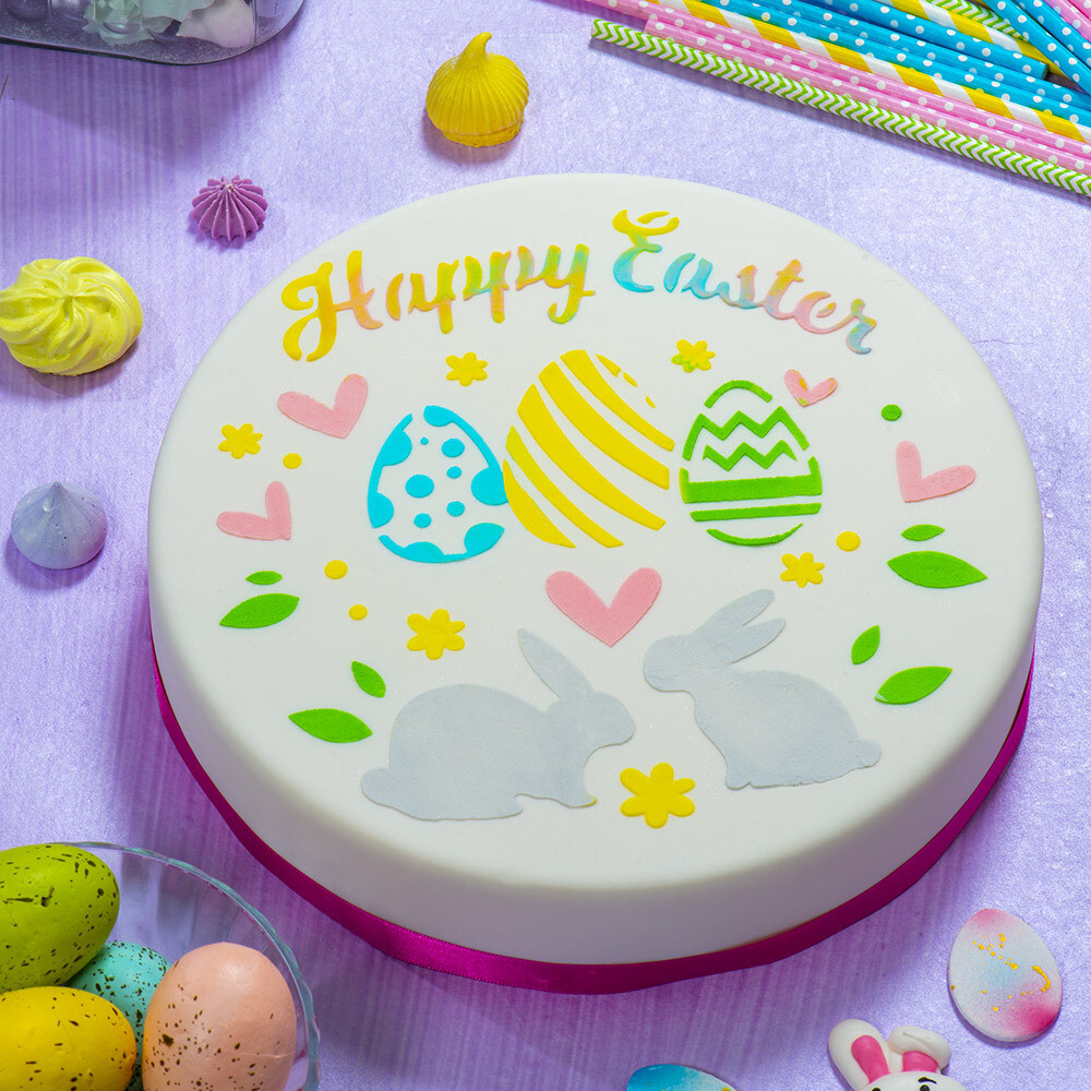 SALE!!!  DECORA Stencil -HAPPY EASTER -Στένσιλ Πασχαλινό
