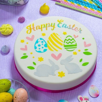 SALE!!!  DECORA Stencil -HAPPY EASTER -Στένσιλ Πασχαλινό