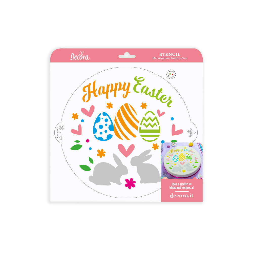 SALE!!!  DECORA Stencil -HAPPY EASTER -Στένσιλ Πασχαλινό