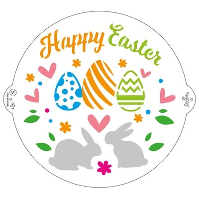 SALE!!!  DECORA Stencil -HAPPY EASTER -Στένσιλ Πασχαλινό