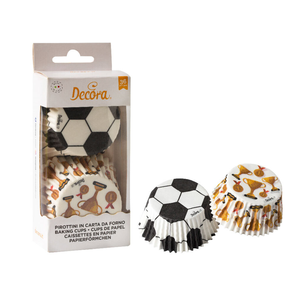 DECORA Cupcake Cases -SOCCER/FOOTBALL CHAMPIONS -Θήκες Ψησίματος  με θέμα το Ποδόσφαιρο 36 τεμ
