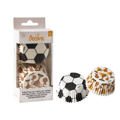 DECORA Cupcake Cases -SOCCER/FOOTBALL CHAMPIONS -Θήκες Ψησίματος  με θέμα το Ποδόσφαιρο 36 τεμ