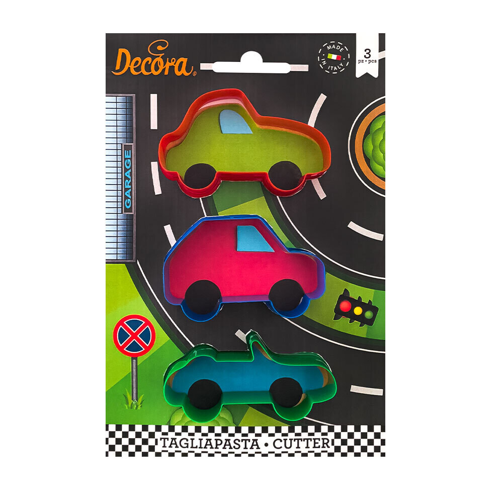 DECORA Cookie Cutters BRUM BRUM Cars 3τμχ - Σετ 3 Πλαστικά κουπ πατ  Αυτοκίνητα