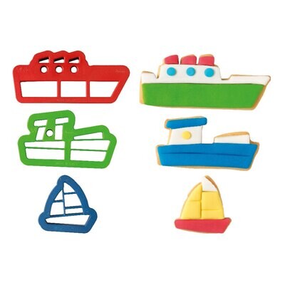 DECORA Cookie Cutters SHIPS &amp; BOATS 3τμχ - Σετ 3 πλαστικά κουπ πατ Καράβια/Πλοία