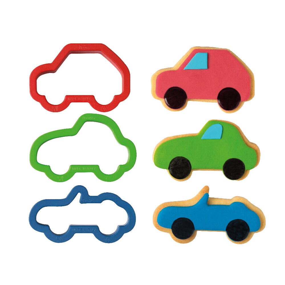 DECORA Cookie Cutters BRUM BRUM Cars 3τμχ - Σετ 3 Πλαστικά κουπ πατ  Αυτοκίνητα