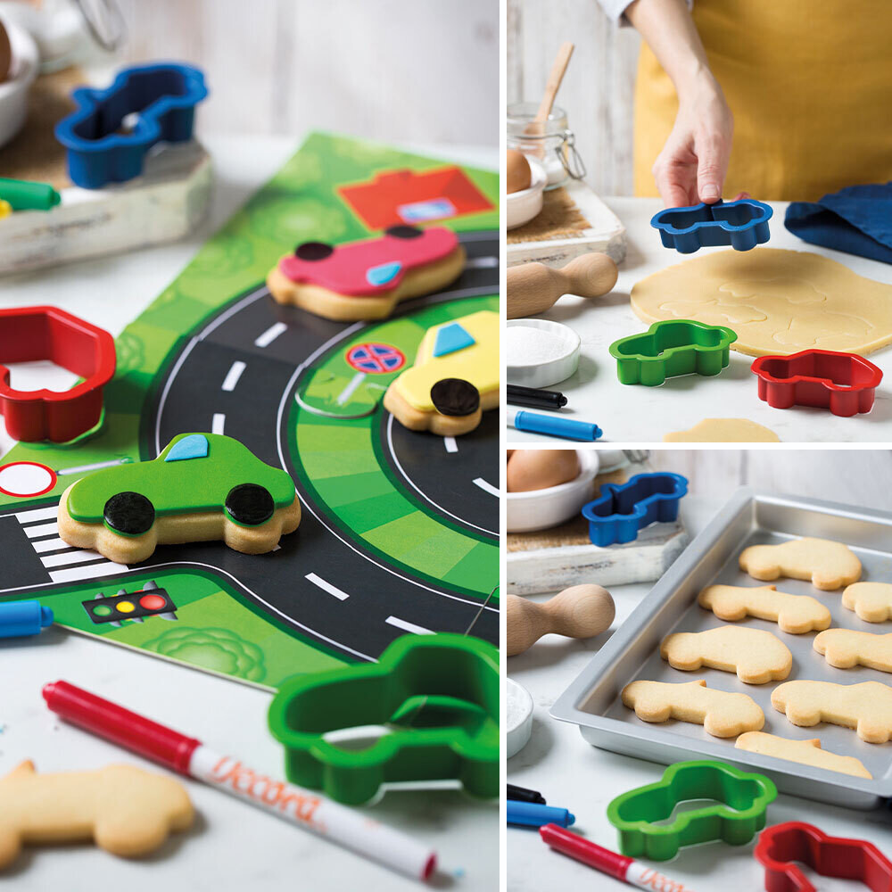 DECORA Cookie Cutters BRUM BRUM Cars 3τμχ - Σετ 3 Πλαστικά κουπ πατ  Αυτοκίνητα