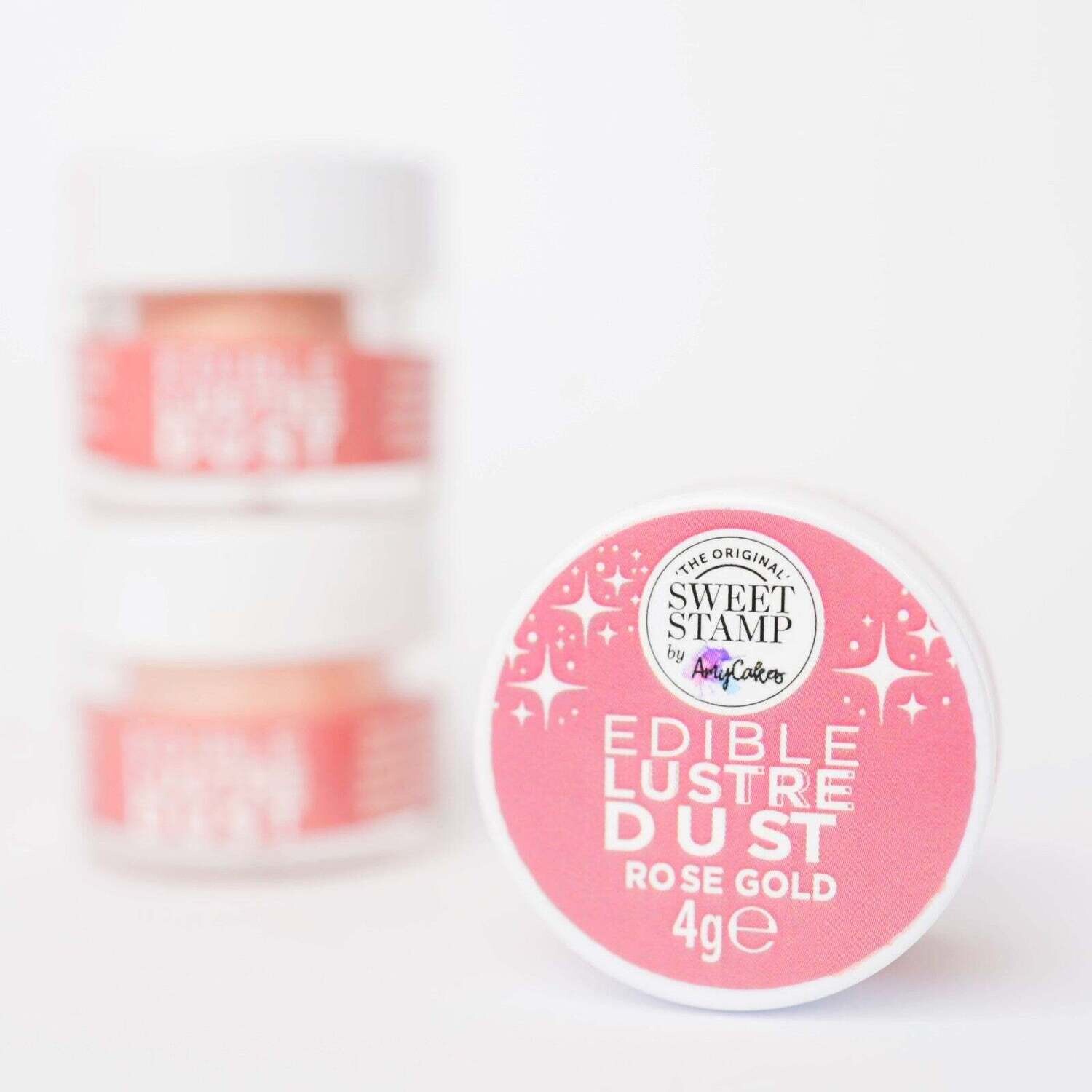 Sweet Stamp Edible Lustre Dust -ROSE GOLD - Βρώσιμη σκόνη γυαλιστερή Ροζ Χρυσό 4g